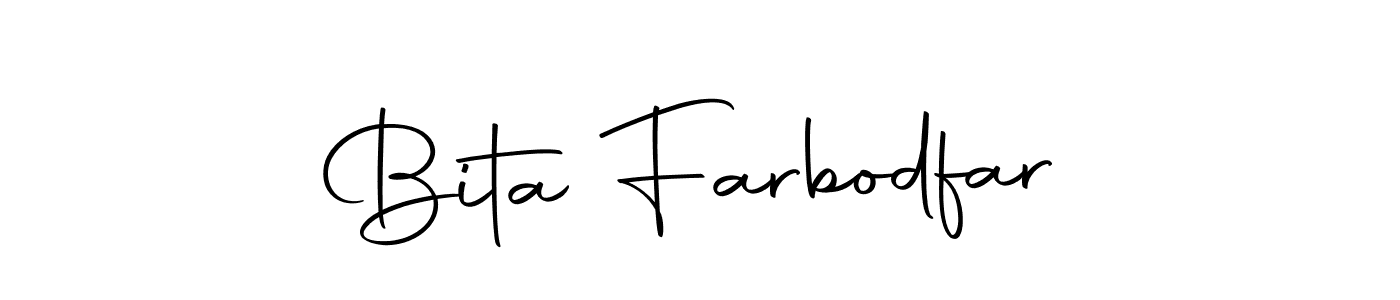 Create a beautiful signature design for name Bita Farbodfar. With this signature (Autography-DOLnW) fonts, you can make a handwritten signature for free. Bita Farbodfar signature style 10 images and pictures png