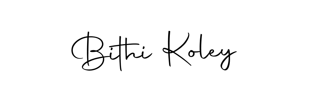 How to make Bithi Koley name signature. Use Autography-DOLnW style for creating short signs online. This is the latest handwritten sign. Bithi Koley signature style 10 images and pictures png