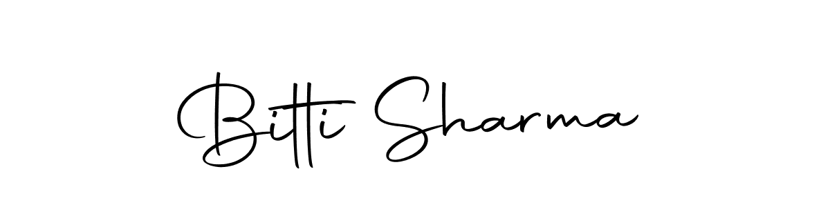 You can use this online signature creator to create a handwritten signature for the name Bitti Sharma. This is the best online autograph maker. Bitti Sharma signature style 10 images and pictures png