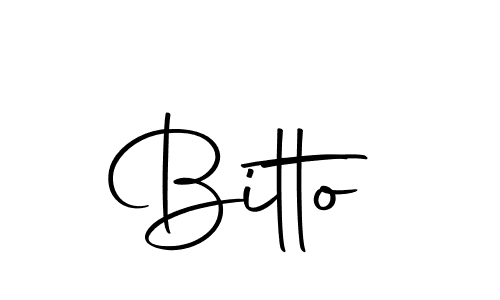 Design your own signature with our free online signature maker. With this signature software, you can create a handwritten (Autography-DOLnW) signature for name Bitto. Bitto signature style 10 images and pictures png