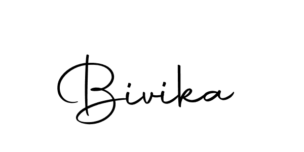 Design your own signature with our free online signature maker. With this signature software, you can create a handwritten (Autography-DOLnW) signature for name Bivika. Bivika signature style 10 images and pictures png