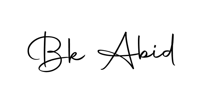 Design your own signature with our free online signature maker. With this signature software, you can create a handwritten (Autography-DOLnW) signature for name Bk Abid. Bk Abid signature style 10 images and pictures png