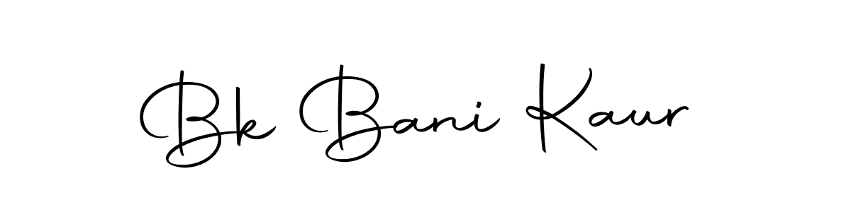Design your own signature with our free online signature maker. With this signature software, you can create a handwritten (Autography-DOLnW) signature for name Bk Bani Kaur. Bk Bani Kaur signature style 10 images and pictures png