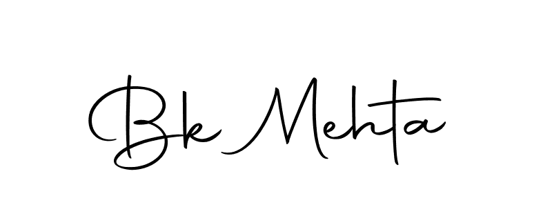 Design your own signature with our free online signature maker. With this signature software, you can create a handwritten (Autography-DOLnW) signature for name Bk Mehta. Bk Mehta signature style 10 images and pictures png