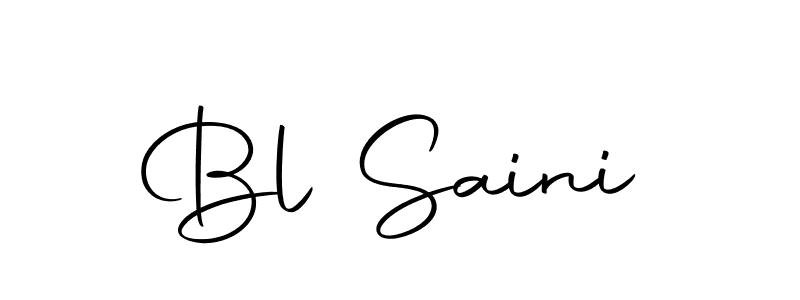 How to make Bl Saini name signature. Use Autography-DOLnW style for creating short signs online. This is the latest handwritten sign. Bl Saini signature style 10 images and pictures png