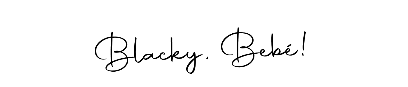 Use a signature maker to create a handwritten signature online. With this signature software, you can design (Autography-DOLnW) your own signature for name Blacky, Bebé!. Blacky, Bebé! signature style 10 images and pictures png