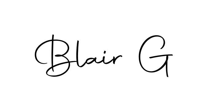 How to make Blair G signature? Autography-DOLnW is a professional autograph style. Create handwritten signature for Blair G name. Blair G signature style 10 images and pictures png