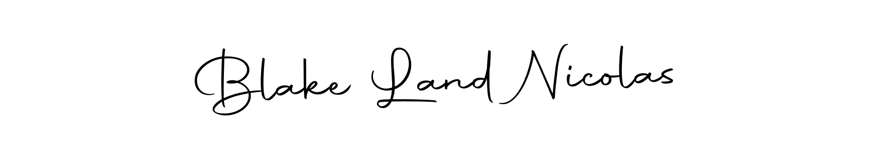 It looks lik you need a new signature style for name Blake Land Nicolas. Design unique handwritten (Autography-DOLnW) signature with our free signature maker in just a few clicks. Blake Land Nicolas signature style 10 images and pictures png