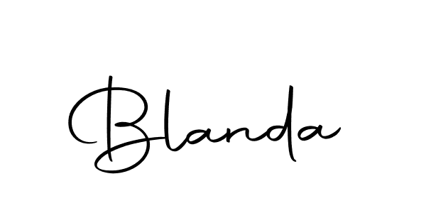 Create a beautiful signature design for name Blanda. With this signature (Autography-DOLnW) fonts, you can make a handwritten signature for free. Blanda signature style 10 images and pictures png