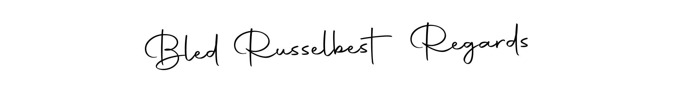Make a beautiful signature design for name Bled Russelbest Regards. Use this online signature maker to create a handwritten signature for free. Bled Russelbest Regards signature style 10 images and pictures png