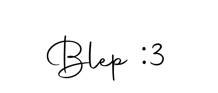 Design your own signature with our free online signature maker. With this signature software, you can create a handwritten (Autography-DOLnW) signature for name Blep :3. Blep :3 signature style 10 images and pictures png