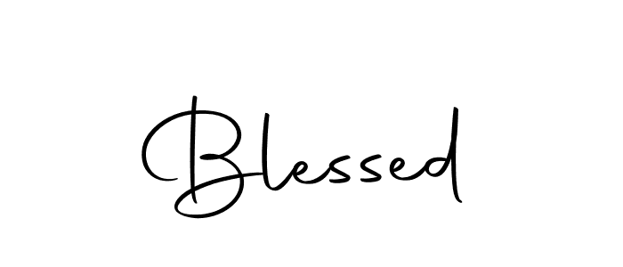 Design your own signature with our free online signature maker. With this signature software, you can create a handwritten (Autography-DOLnW) signature for name Blessed. Blessed signature style 10 images and pictures png