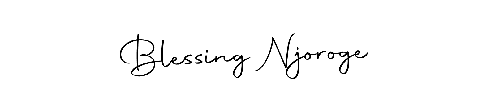 Design your own signature with our free online signature maker. With this signature software, you can create a handwritten (Autography-DOLnW) signature for name Blessing Njoroge. Blessing Njoroge signature style 10 images and pictures png