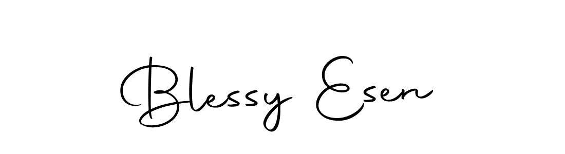 Design your own signature with our free online signature maker. With this signature software, you can create a handwritten (Autography-DOLnW) signature for name Blessy Esen. Blessy Esen signature style 10 images and pictures png
