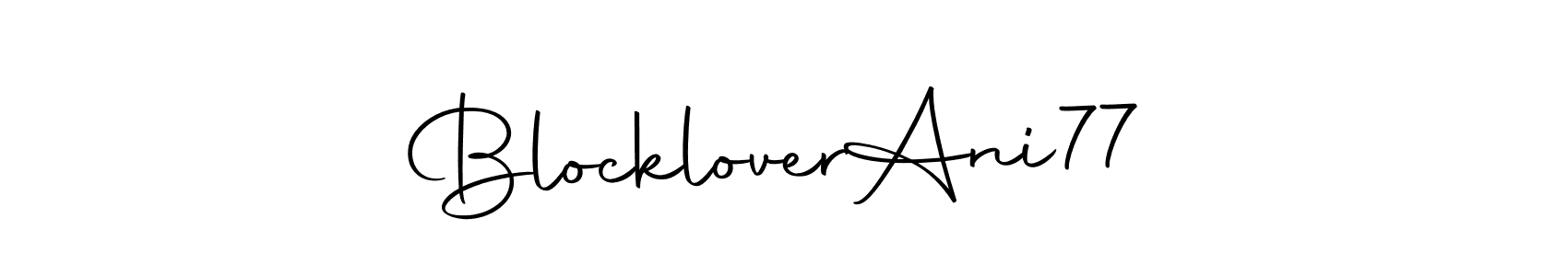 Also we have Blocklover  Ani77 name is the best signature style. Create professional handwritten signature collection using Autography-DOLnW autograph style. Blocklover  Ani77 signature style 10 images and pictures png