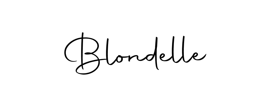 Blondelle stylish signature style. Best Handwritten Sign (Autography-DOLnW) for my name. Handwritten Signature Collection Ideas for my name Blondelle. Blondelle signature style 10 images and pictures png