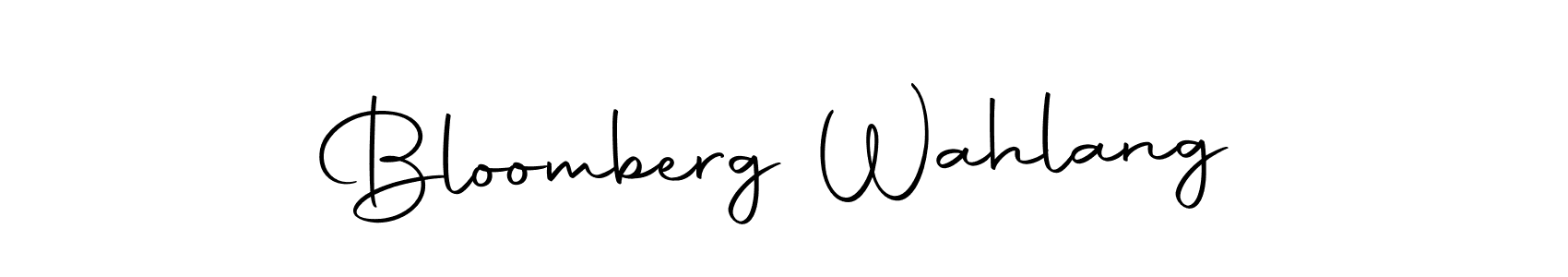 Create a beautiful signature design for name Bloomberg Wahlang. With this signature (Autography-DOLnW) fonts, you can make a handwritten signature for free. Bloomberg Wahlang signature style 10 images and pictures png