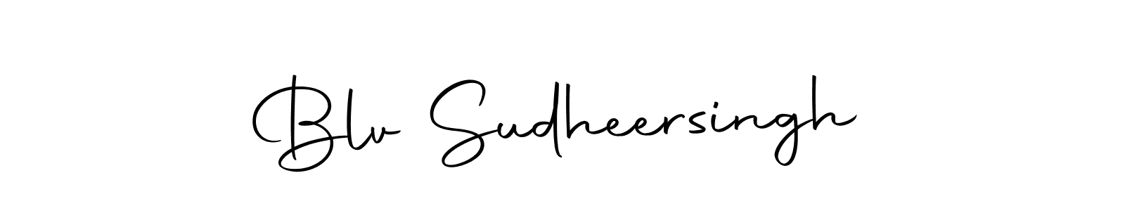 The best way (Autography-DOLnW) to make a short signature is to pick only two or three words in your name. The name Blv Sudheersingh include a total of six letters. For converting this name. Blv Sudheersingh signature style 10 images and pictures png