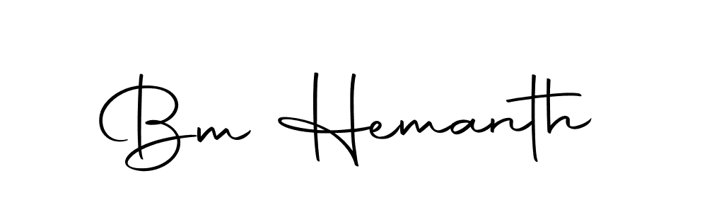 The best way (Autography-DOLnW) to make a short signature is to pick only two or three words in your name. The name Bm Hemanth include a total of six letters. For converting this name. Bm Hemanth signature style 10 images and pictures png