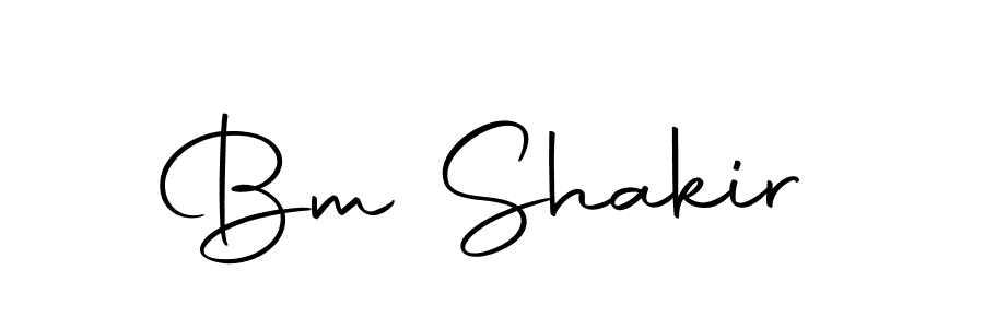 Create a beautiful signature design for name Bm Shakir. With this signature (Autography-DOLnW) fonts, you can make a handwritten signature for free. Bm Shakir signature style 10 images and pictures png