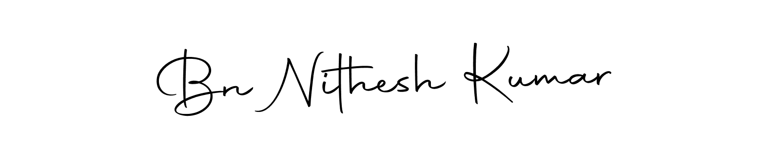 The best way (Autography-DOLnW) to make a short signature is to pick only two or three words in your name. The name Bn Nithesh Kumar include a total of six letters. For converting this name. Bn Nithesh Kumar signature style 10 images and pictures png