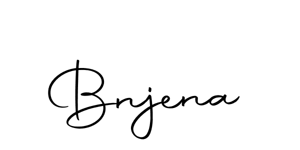 How to make Bnjena name signature. Use Autography-DOLnW style for creating short signs online. This is the latest handwritten sign. Bnjena signature style 10 images and pictures png