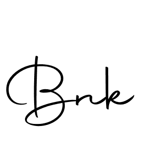 Use a signature maker to create a handwritten signature online. With this signature software, you can design (Autography-DOLnW) your own signature for name Bnk. Bnk signature style 10 images and pictures png