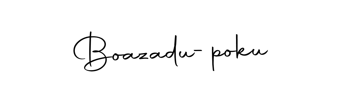 How to make Boazadu-poku name signature. Use Autography-DOLnW style for creating short signs online. This is the latest handwritten sign. Boazadu-poku signature style 10 images and pictures png