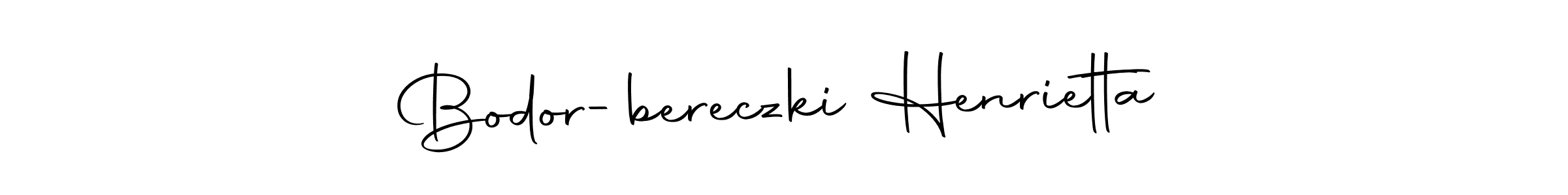 Use a signature maker to create a handwritten signature online. With this signature software, you can design (Autography-DOLnW) your own signature for name Bodor-bereczki Henrietta. Bodor-bereczki Henrietta signature style 10 images and pictures png