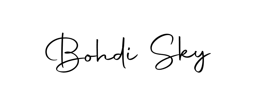 How to make Bohdi Sky name signature. Use Autography-DOLnW style for creating short signs online. This is the latest handwritten sign. Bohdi Sky signature style 10 images and pictures png