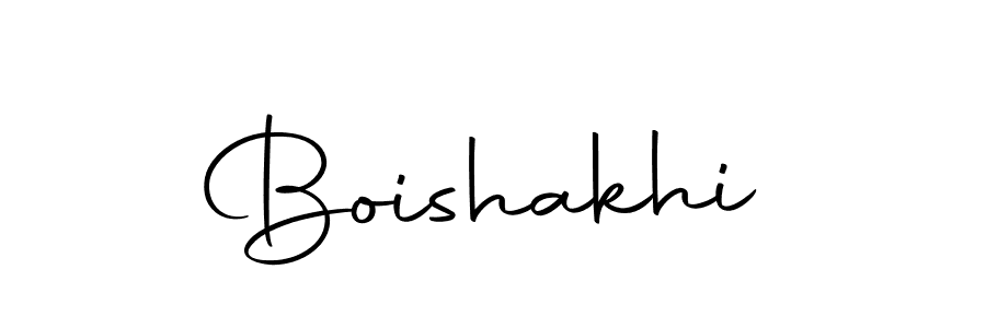 Design your own signature with our free online signature maker. With this signature software, you can create a handwritten (Autography-DOLnW) signature for name Boishakhi. Boishakhi signature style 10 images and pictures png