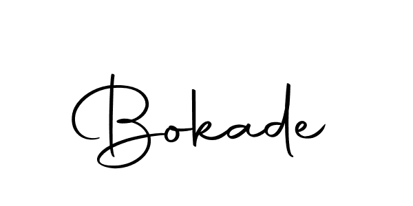 Design your own signature with our free online signature maker. With this signature software, you can create a handwritten (Autography-DOLnW) signature for name Bokade. Bokade signature style 10 images and pictures png