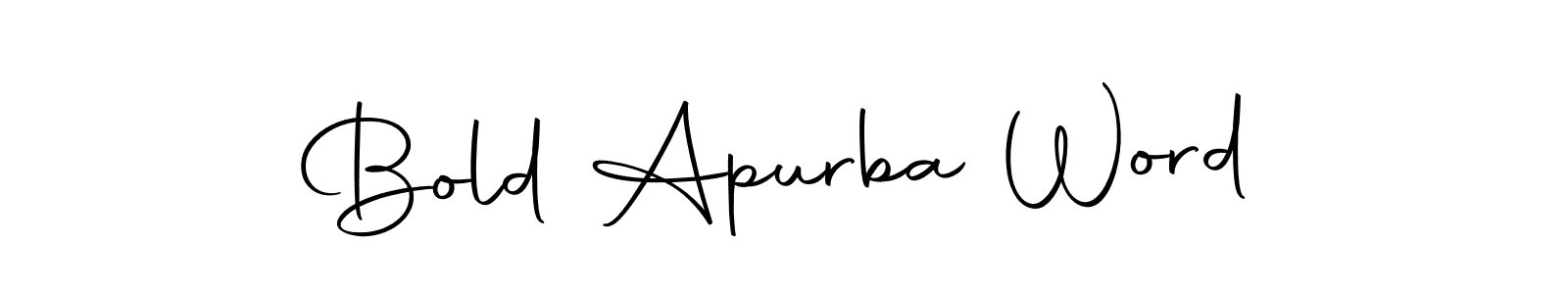 Design your own signature with our free online signature maker. With this signature software, you can create a handwritten (Autography-DOLnW) signature for name Bold Apurba Word. Bold Apurba Word signature style 10 images and pictures png