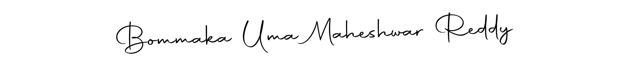 Create a beautiful signature design for name Bommaka Uma Maheshwar Reddy. With this signature (Autography-DOLnW) fonts, you can make a handwritten signature for free. Bommaka Uma Maheshwar Reddy signature style 10 images and pictures png