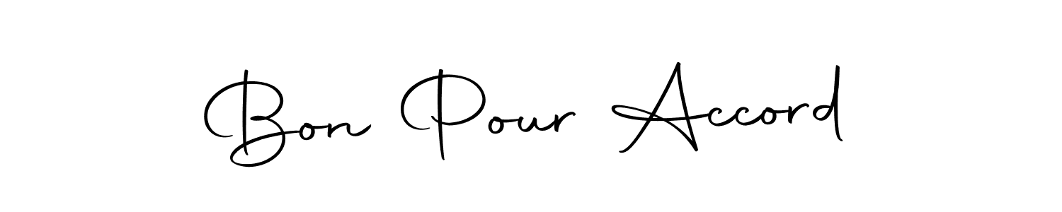 Create a beautiful signature design for name Bon Pour Accord. With this signature (Autography-DOLnW) fonts, you can make a handwritten signature for free. Bon Pour Accord signature style 10 images and pictures png