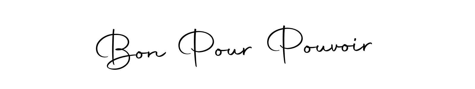 How to make Bon Pour Pouvoir name signature. Use Autography-DOLnW style for creating short signs online. This is the latest handwritten sign. Bon Pour Pouvoir signature style 10 images and pictures png