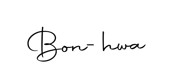 Autography-DOLnW is a professional signature style that is perfect for those who want to add a touch of class to their signature. It is also a great choice for those who want to make their signature more unique. Get Bon-hwa name to fancy signature for free. Bon-hwa signature style 10 images and pictures png