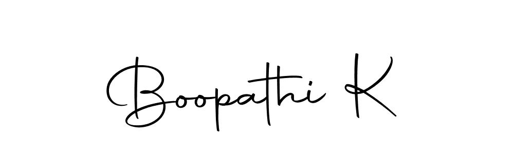 Make a beautiful signature design for name Boopathi K. With this signature (Autography-DOLnW) style, you can create a handwritten signature for free. Boopathi K signature style 10 images and pictures png