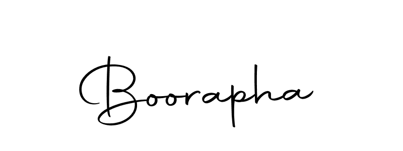 Design your own signature with our free online signature maker. With this signature software, you can create a handwritten (Autography-DOLnW) signature for name Boorapha. Boorapha signature style 10 images and pictures png