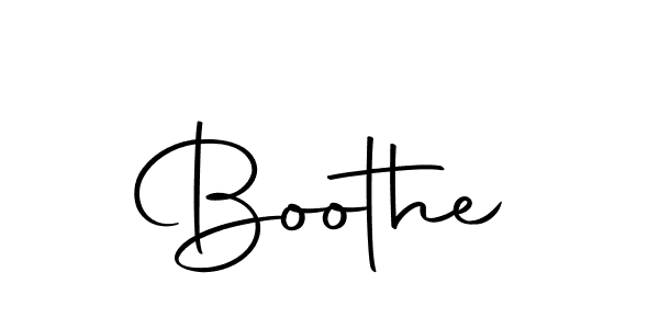 Create a beautiful signature design for name Boothe. With this signature (Autography-DOLnW) fonts, you can make a handwritten signature for free. Boothe signature style 10 images and pictures png