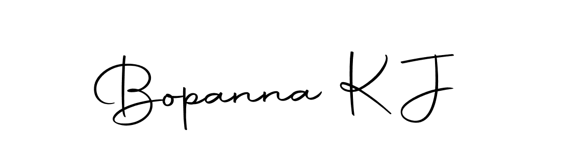 How to make Bopanna K J name signature. Use Autography-DOLnW style for creating short signs online. This is the latest handwritten sign. Bopanna K J signature style 10 images and pictures png