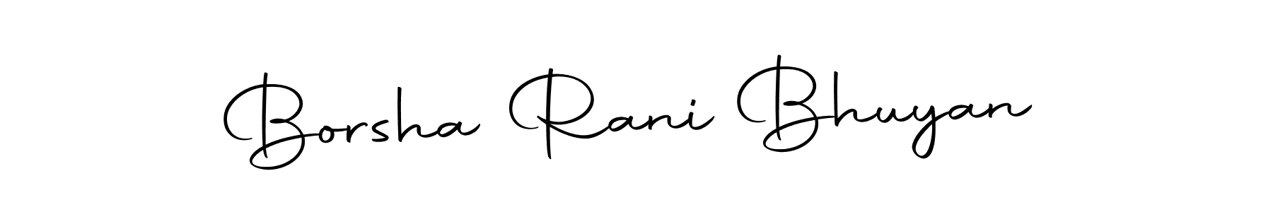 How to make Borsha Rani Bhuyan name signature. Use Autography-DOLnW style for creating short signs online. This is the latest handwritten sign. Borsha Rani Bhuyan signature style 10 images and pictures png