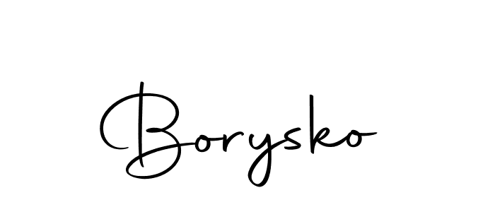 Design your own signature with our free online signature maker. With this signature software, you can create a handwritten (Autography-DOLnW) signature for name Borysko. Borysko signature style 10 images and pictures png