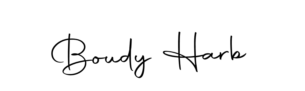 Boudy Harb stylish signature style. Best Handwritten Sign (Autography-DOLnW) for my name. Handwritten Signature Collection Ideas for my name Boudy Harb. Boudy Harb signature style 10 images and pictures png