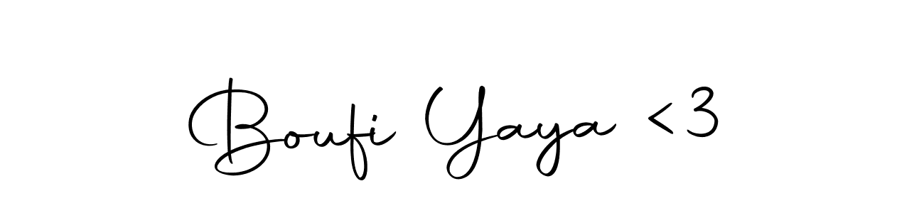 It looks lik you need a new signature style for name Boufi Yaya <3. Design unique handwritten (Autography-DOLnW) signature with our free signature maker in just a few clicks. Boufi Yaya <3 signature style 10 images and pictures png