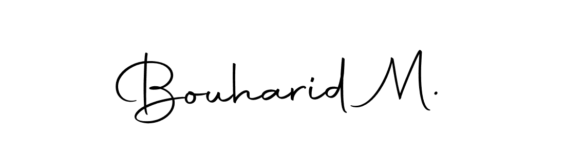 Use a signature maker to create a handwritten signature online. With this signature software, you can design (Autography-DOLnW) your own signature for name Bouharid M.. Bouharid M. signature style 10 images and pictures png