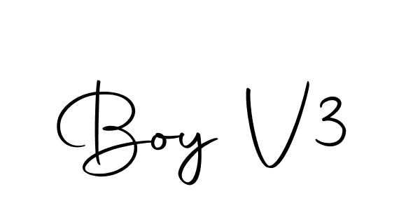 Create a beautiful signature design for name Boy V3. With this signature (Autography-DOLnW) fonts, you can make a handwritten signature for free. Boy V3 signature style 10 images and pictures png