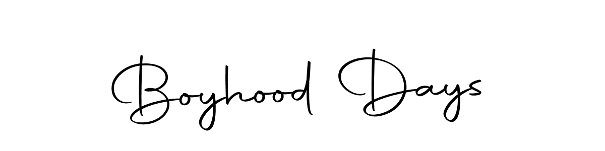 Create a beautiful signature design for name Boyhood Days. With this signature (Autography-DOLnW) fonts, you can make a handwritten signature for free. Boyhood Days signature style 10 images and pictures png