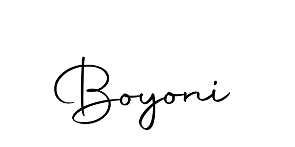 Use a signature maker to create a handwritten signature online. With this signature software, you can design (Autography-DOLnW) your own signature for name Boyoni. Boyoni signature style 10 images and pictures png
