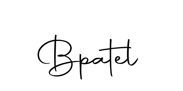 Create a beautiful signature design for name Bpatel. With this signature (Autography-DOLnW) fonts, you can make a handwritten signature for free. Bpatel signature style 10 images and pictures png